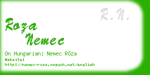 roza nemec business card